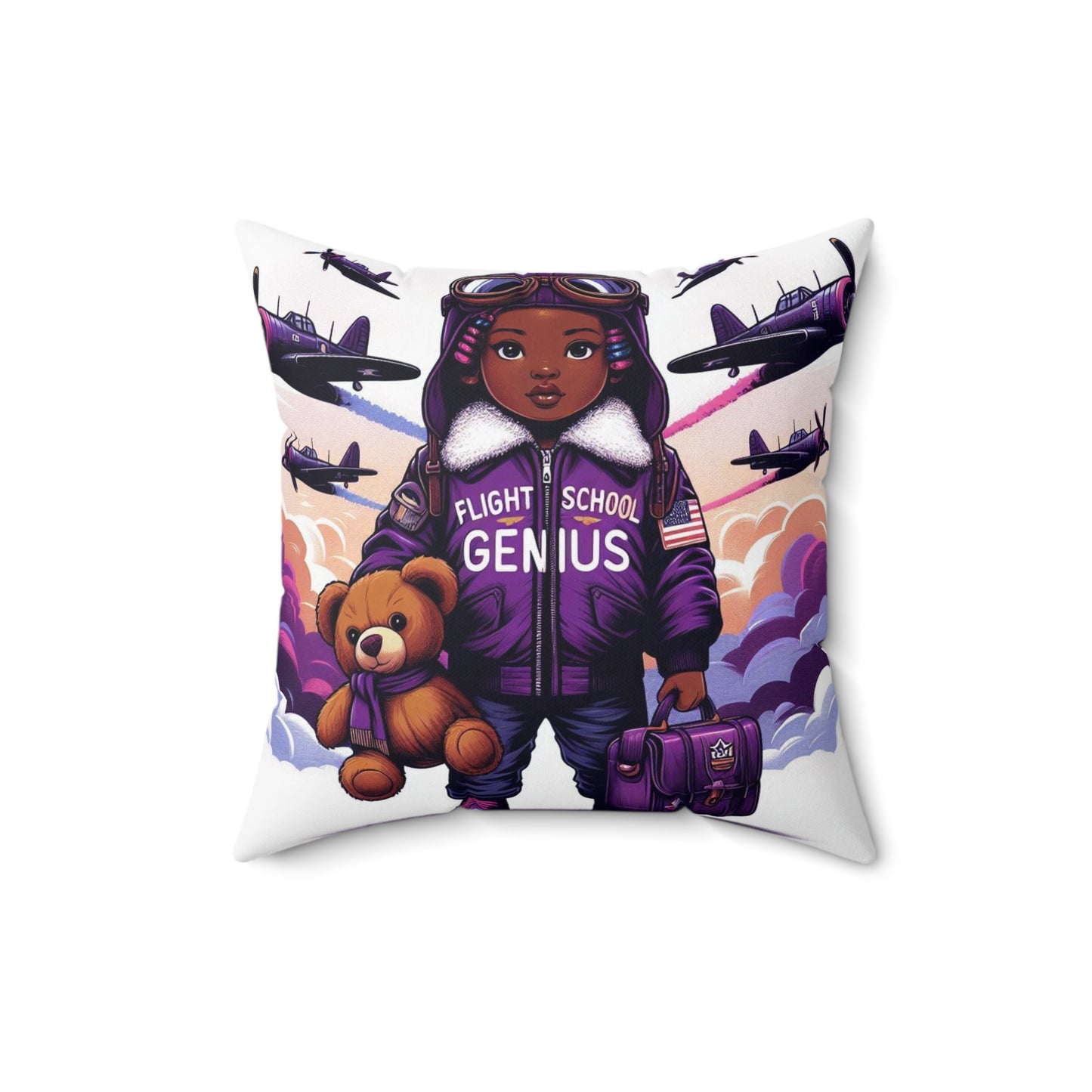 BABY GENIUS SQUARE PILLOW (GIRLS)