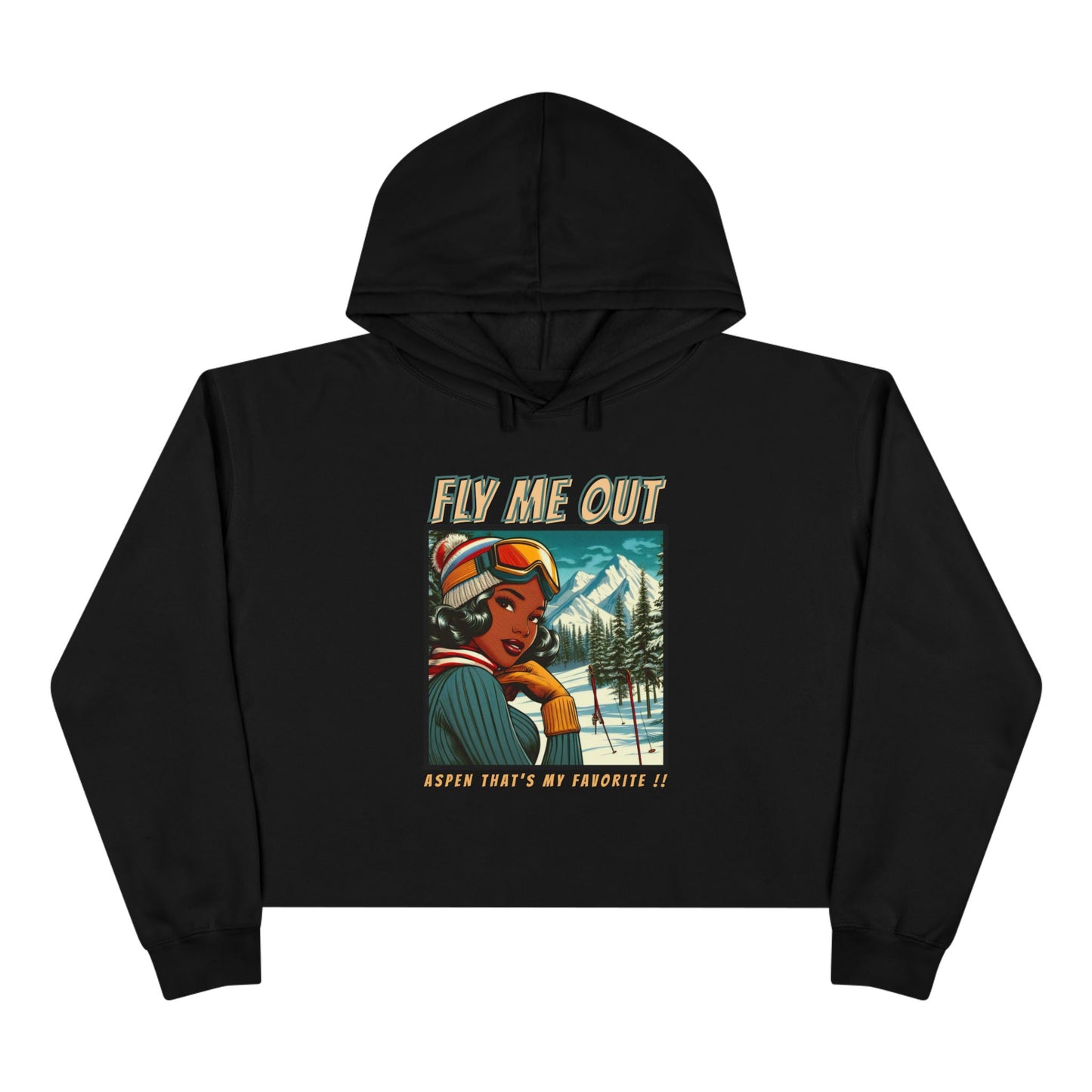 ‘FLY ME OUT’ CROP HOODIE (ASPEN)