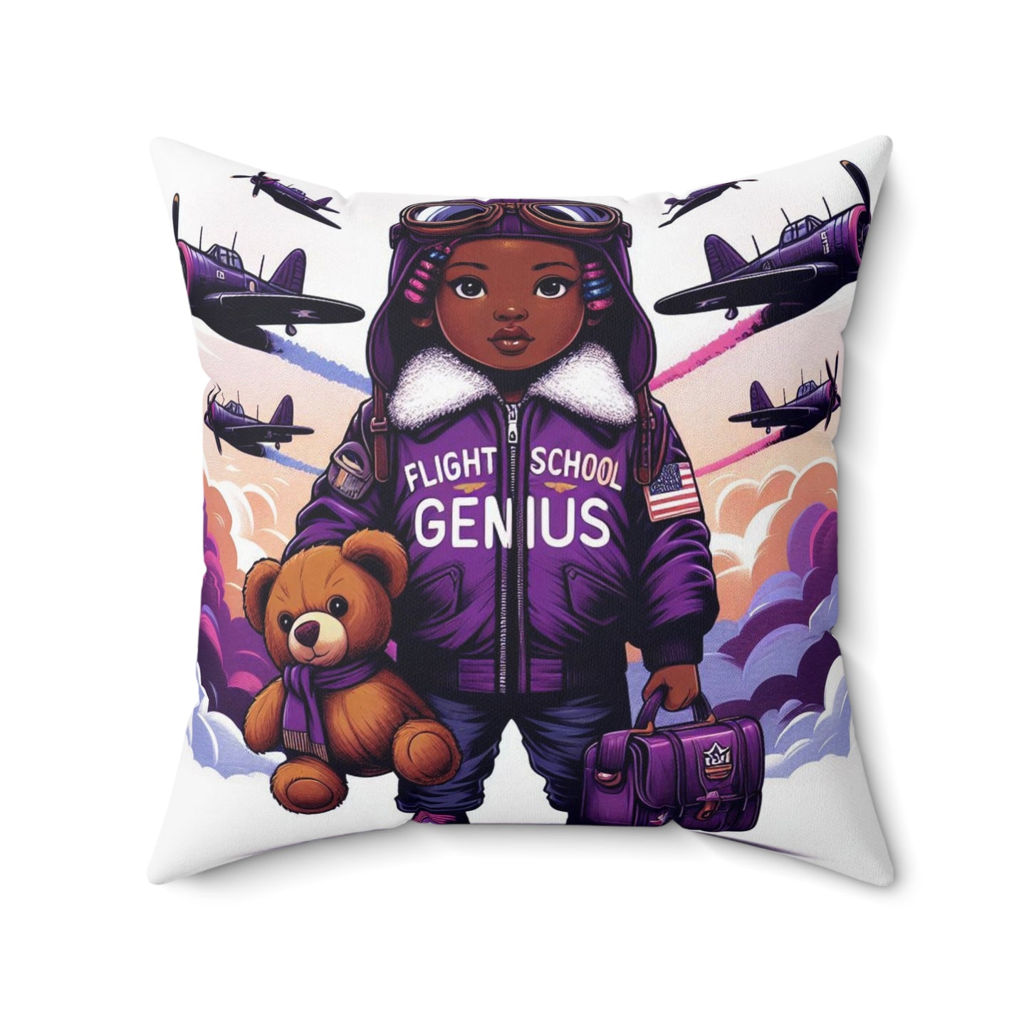 BABY GENIUS SQUARE PILLOW (GIRLS)