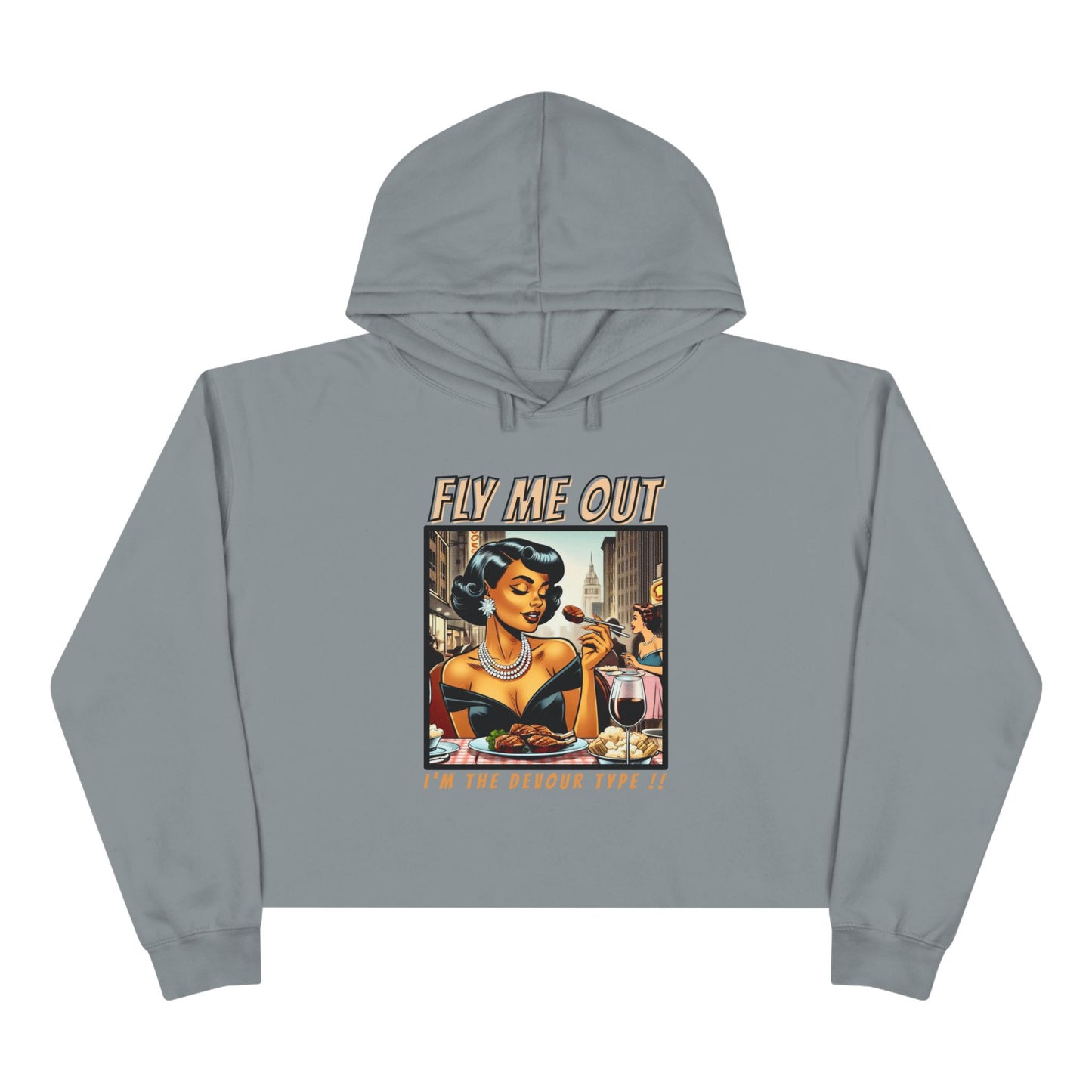 ‘FLY ME OUT’ CROP HOODIE (DEVOUR)