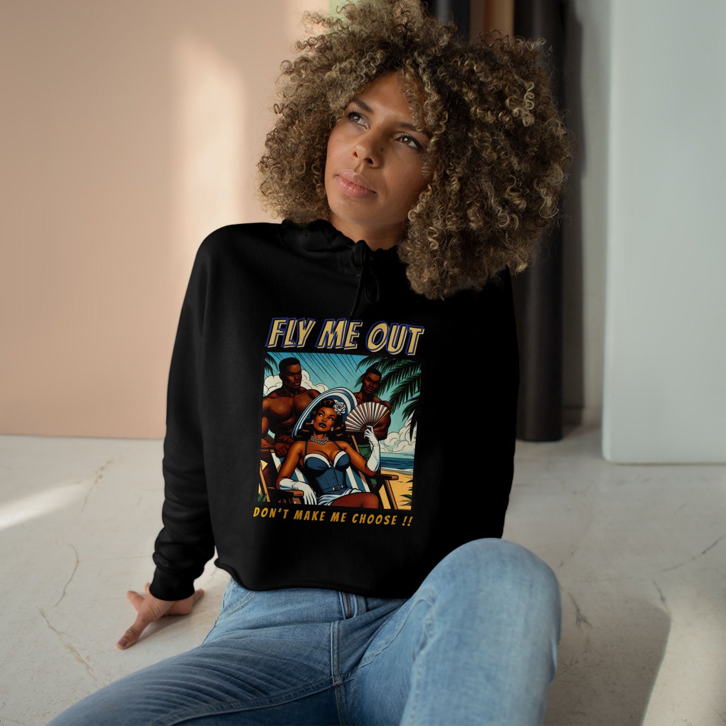 ‘FLY ME OUT’ CROP HOODIE (CHOOSE TWO)