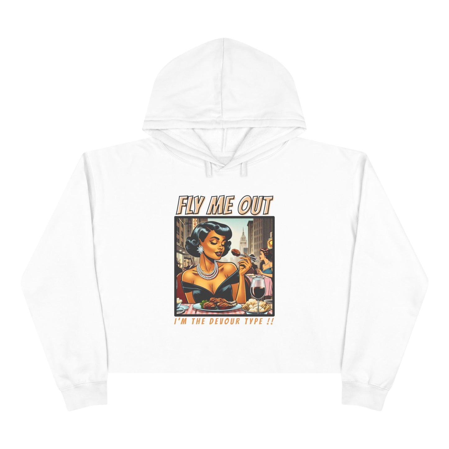 ‘FLY ME OUT’ CROP HOODIE (DEVOUR)